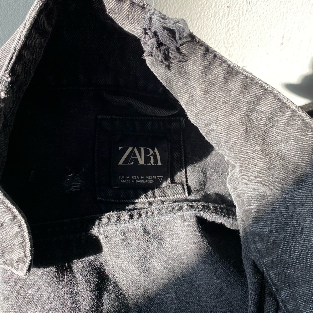 Black denim jacket
